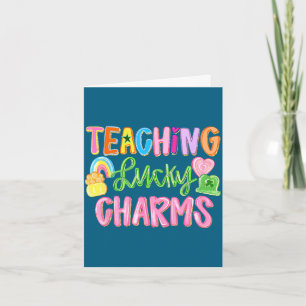 Funny teaching lucky teacher groovy st patricks da card