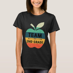 Funny Team 2nd Grade Apple Back To School Kids Tea T-Shirt