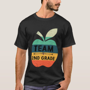Funny Team 2nd Grade Apple Back To School Kids Tea T-Shirt