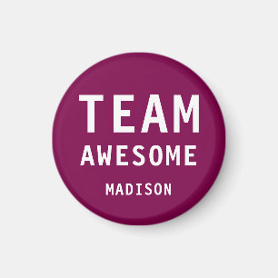Funny Team Awesome Wine Red Personalized Name Magnet