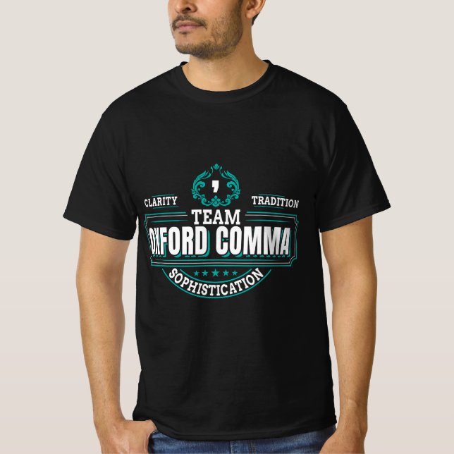 Funny Team Oxford Comma - Grammar Book Lovers  T-Shirt (Front)