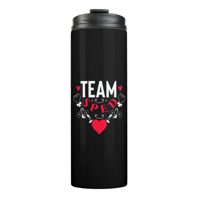 Funny Team Sped Decorative Ornamental Thermal Tumbler (Front)