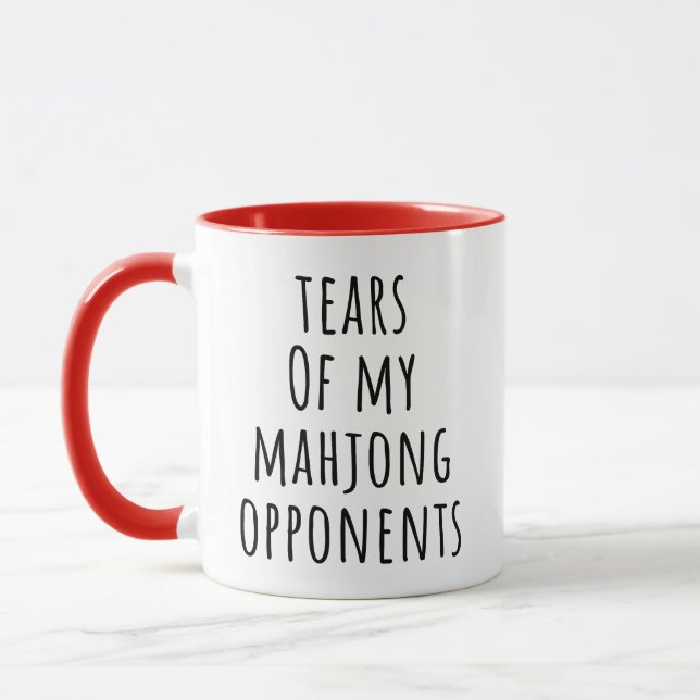 Funny Tears of My Mahjong Opponents Mug (Left)