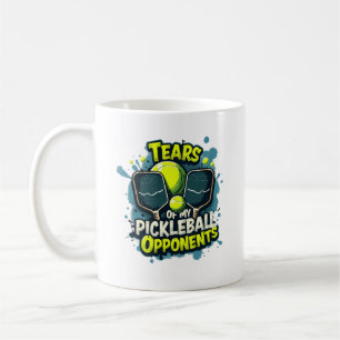Funny Tears of my Pickleball Opponents Typography  Coffee Mug