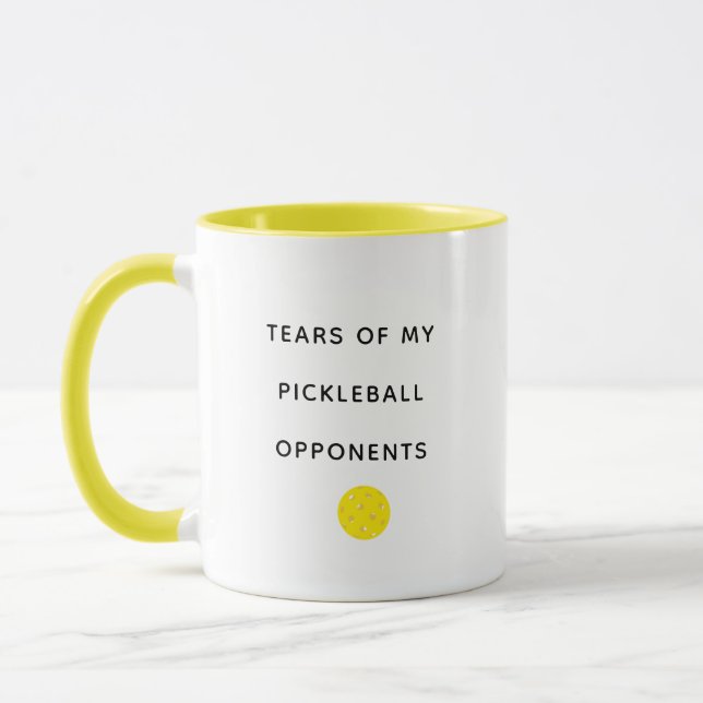 Funny Tears of my Pickleball Opponents Typography  Mug (Left)