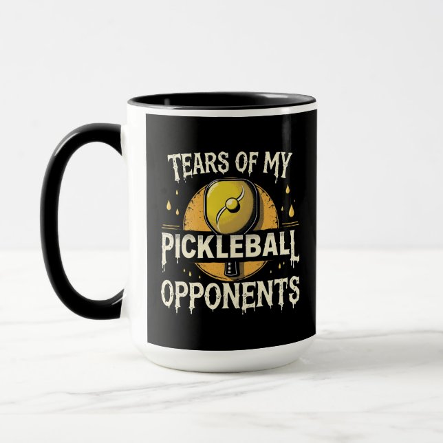 Funny Tears of my Pickleball Opponents Typography  Mug (Left)