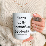 Funny Tears of My Students | Economics teacher Two-Tone Coffee Mug<br><div class="desc">Funny Tears of My Students, Economics teacher coffee mug. Customisable best funny christmas, halloween, birthday and retirement gifts for Economics Teacher. This mug Features a funny typography saying "Tears of My Students". best unique gifts for Economics teachers. this is a Customisable coffee mug. just Click on the Personalise Button to...</div>
