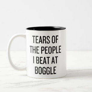 Funny Tears of the People I Beat At Boggle Game Two-Tone Coffee Mug