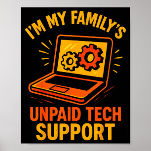 Funny Tech Guy Suprt Computer Geek Nerd Engineer G Poster