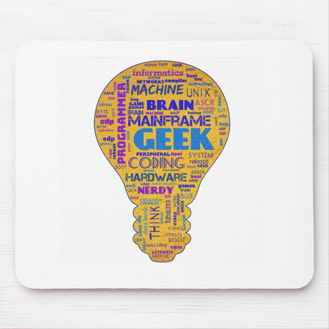 Funny Tech Humour Geek - Coders Gift Mouse Pad (Front)