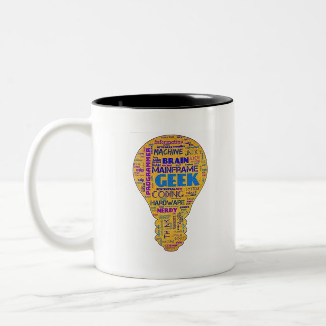 Funny Tech Humour Geek - Coders Gift Two-Tone Coffee Mug (Left)