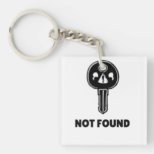 Funny Tech Keychain – “404 Key Not Found” Design