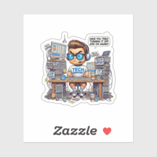 Funny Tech Support Cartoon