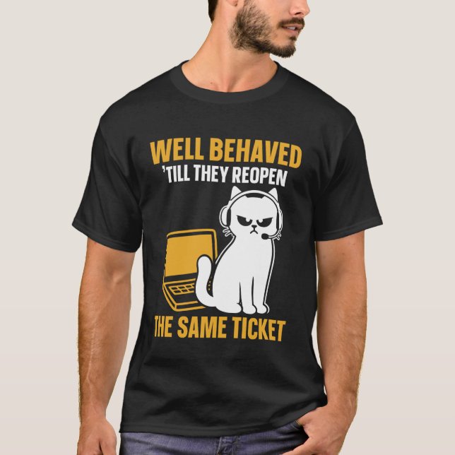 Funny Tech Support IT Call Centre Help Desk T-Shirt (Front)
