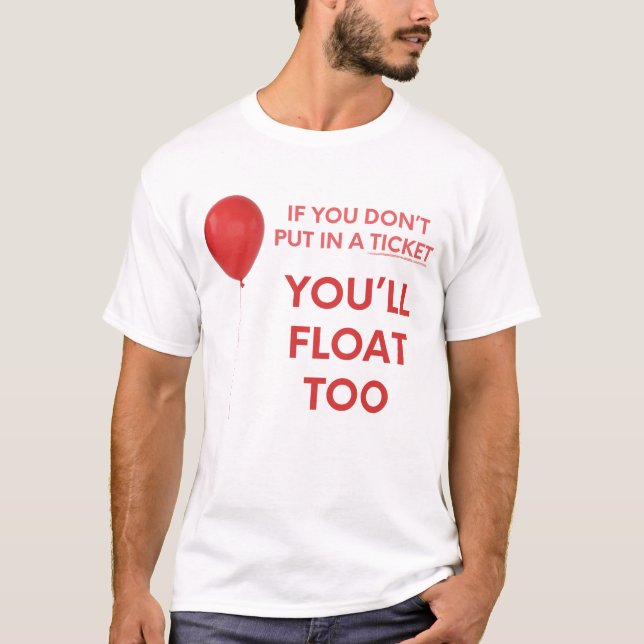 Funny Tech Support IT Support Put Ticket Parody T-Shirt (Front)