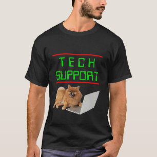 Funny Technical Support Badge Sarcastic Dog Vibe T-Shirt