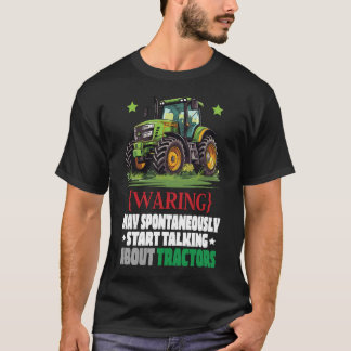 Funny Tee and green tractor_ farmer loves farming