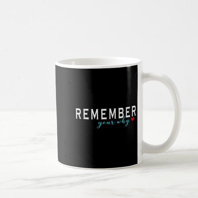 Funny Tee Motivational Remember Your Why  Coffee Mug (Right)