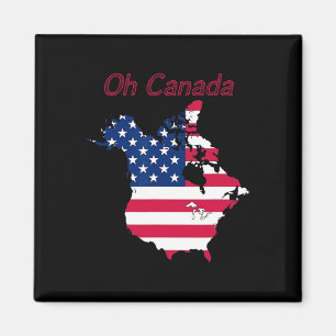 Funny Tee Oh Canada Funny Trump Map Of Usa Magnet
