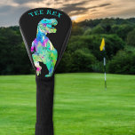 Funny Tee Rex Dinosaur Dad Joke Golf Head Cover<br><div class="desc">'Tee Rex' a fun colourful T Rex like you've never seen it before. The perfect gift for Dads birthday or Father’s Day to delight the keen golfer who likes a good dinosaur pun. This psychedelic dinosaur design has a fun easy to use template so you can personalise this golf head...</div>