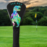 Funny Tee Rex Dinosaur Joke Golf Head Cover<br><div class="desc">'Tee Rex' a fun colourful T Rex like you've never seen it before. The perfect gift for the keen golfer who likes a good dinosaur pun. This psychedelic dinosaur design has a fun easy to use template so you can personalise this golf head cover if you wish. This fun slogan...</div>