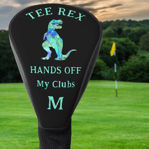 Funny Tee Rex Golfing Joke Personalised  Golf Head Cover