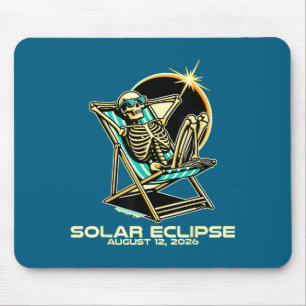 Funny Tee Skeleton Total Solar Eclipse Mouse Pad
