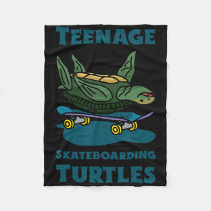 Funny Teenage Skateboarding Turtles Shirt – Shell Fleece Blanket