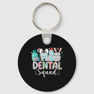 Funny Teeth Dental Squad Dentist Happy Easter Day  Key Ring