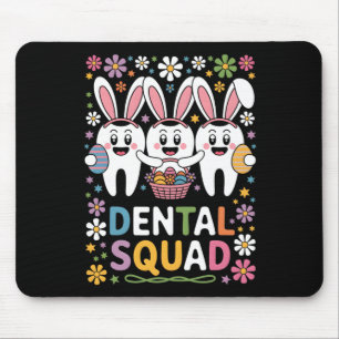 Funny Teeth Dental Squad Dentist Happy Easter Day  Mouse Pad