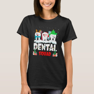 Funny Teeth Santa Reindeer Christmas Dental Squad  T-Shirt