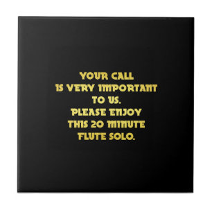 Funny Telephone Customer Service Joke Ceramic Tile