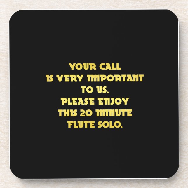 Funny Telephone Customer Service Joke Coaster (Front)