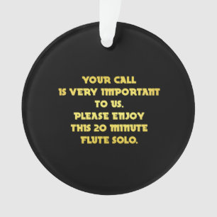 Funny Telephone Customer Service Joke Ornament