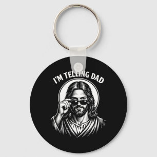 Funny Telling Dad - Religious Christian Jesus Meme Key Ring