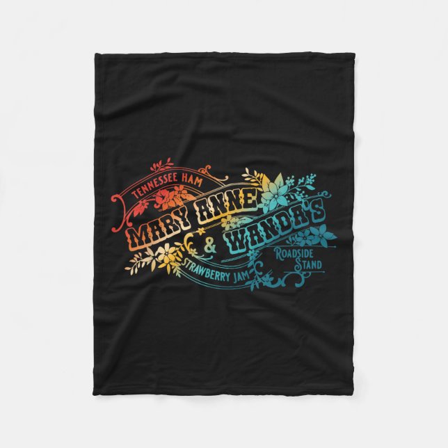 Funny Tennessee-ham Mary Anne &amp; Wanda's Strawb Fleece Blanket (Front)