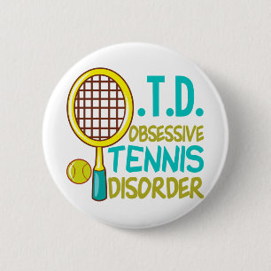 Funny Tennis 6 Cm Round Badge