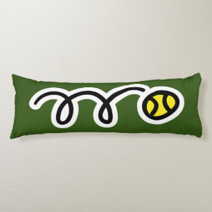 Funny tennis ball cartoon custom name kids bedroom body cushion