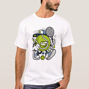 Funny Tennis Ball Cartoon Sport T-Shirt