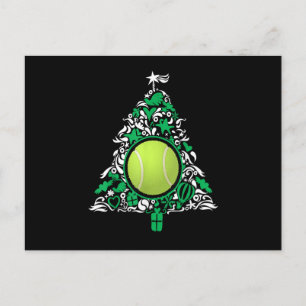 Funny Tennis Ball Christmas Tree Decorations Xmas Announcement Postcard