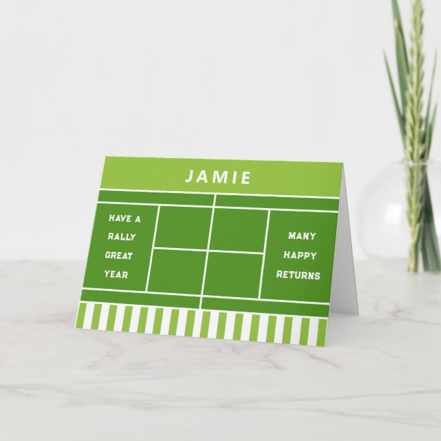 Funny Tennis Birthday Card (Front)