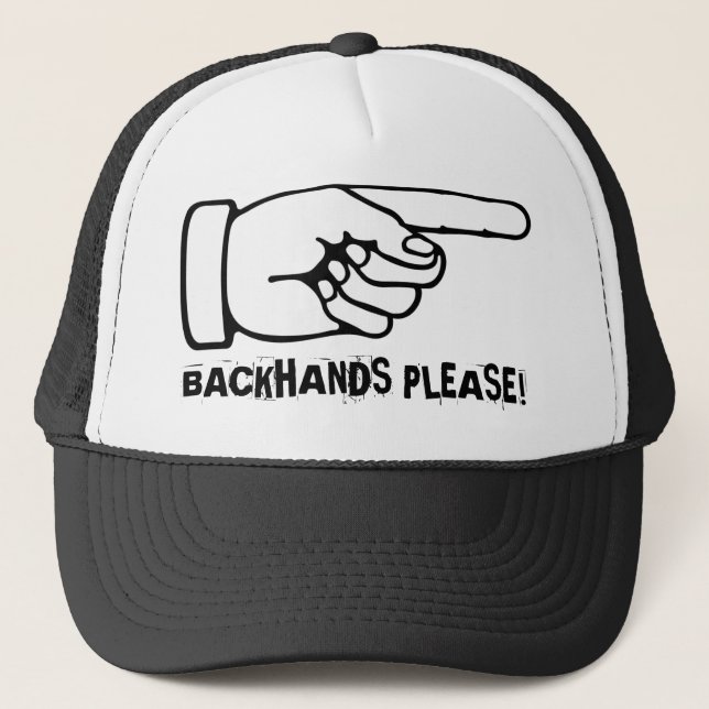Funny Tennis Cap / Hat to practice backhands (Front)