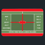 Funny Tennis Christmas Card Magnet<br><div class="desc">Creative tennis Christmas holiday gift cards featuring tennis court designed as a Christmas gift. Edit text to easily personalise.</div>