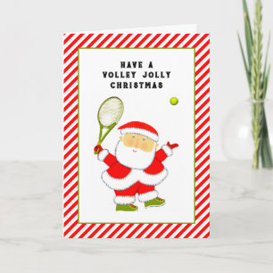 Funny Tennis Christmas Holiday Card