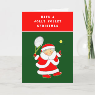 Funny Tennis Christmas Holiday Card