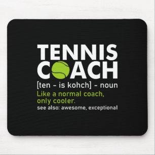Funny Tennis Coach Definition Tennis Racket Player Mouse Pad