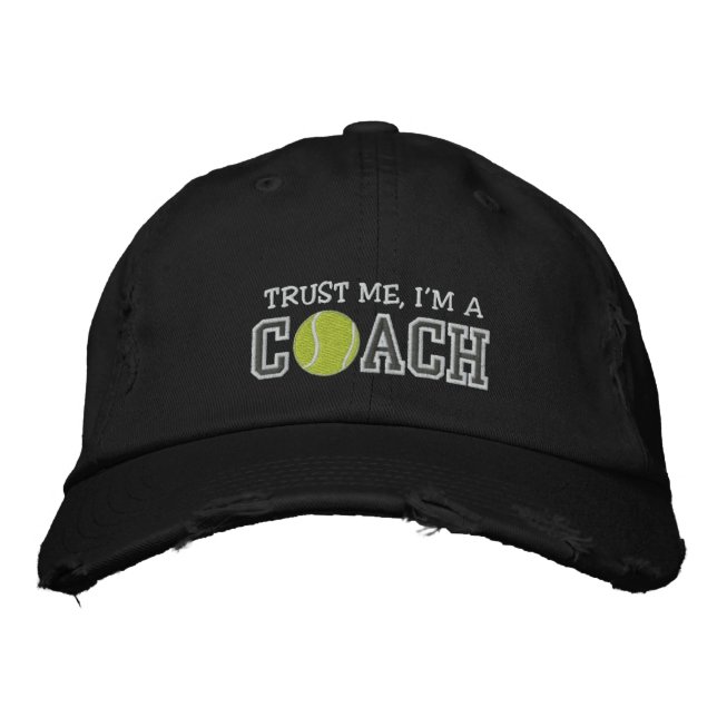 Funny Tennis Coach Embroidered Hat (Front)