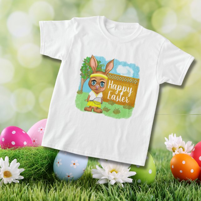 Funny Tennis Easter Bunny T-Shirt (Creator Uploaded)