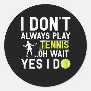 Funny Tennis Lover Player Gifts Classic Round Sticker