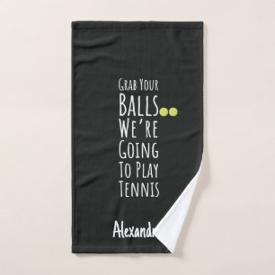 Funny Tennis Lovers Gifts Player Humorous Sports Hand Towel